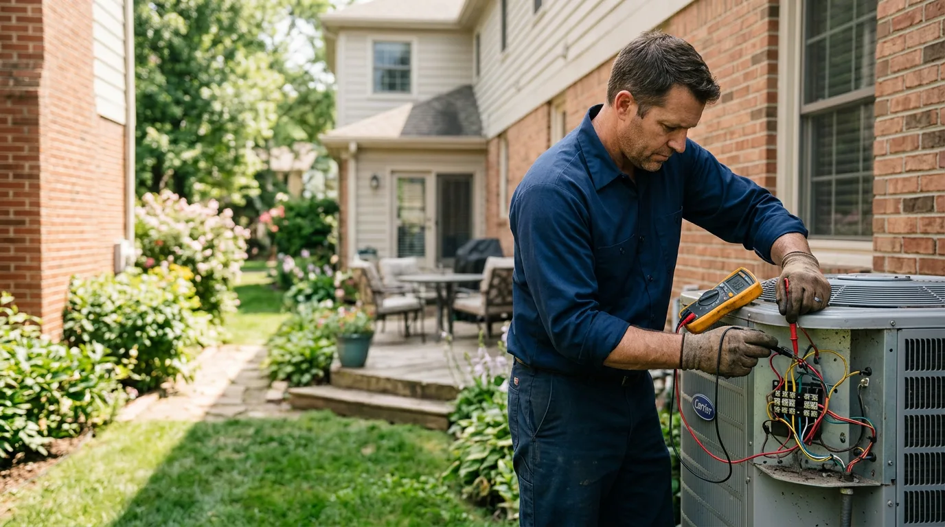HVAC technician working near Vicksburg, MS